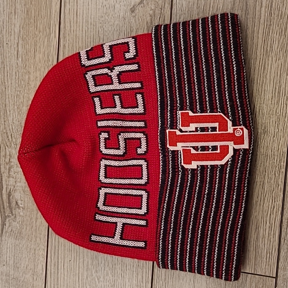 HOOSIERS Indiana University Winter Hat Beanie Knit Hat Cap 40 POINT‎ RARE